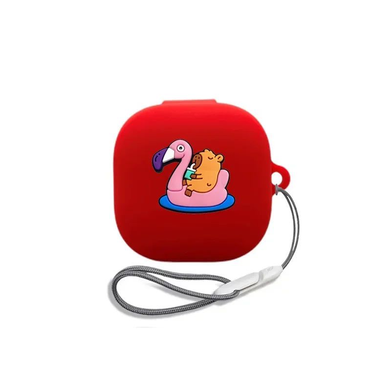 สัตว์ใหม่ Capybara หูฟังสําหรับ Xiaomi Redmi Buds 5/Buds 4 Lite ซิลิโคนบลูทูธหูฟังกล่องชาร์จฝาครอบป้องกัน