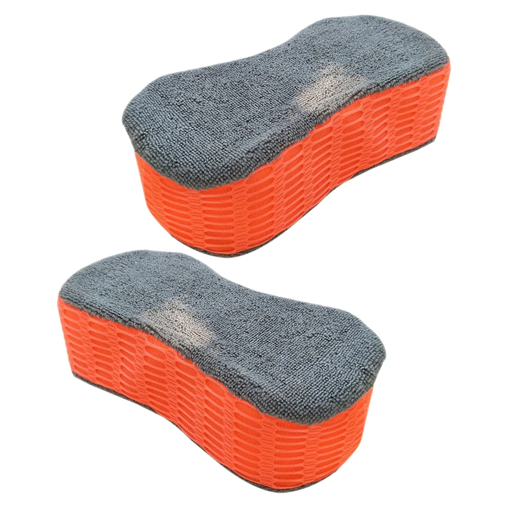 

2 Pcs Double Sided High Density Car Wash Sponge Sponges for Washing Net Scrubber