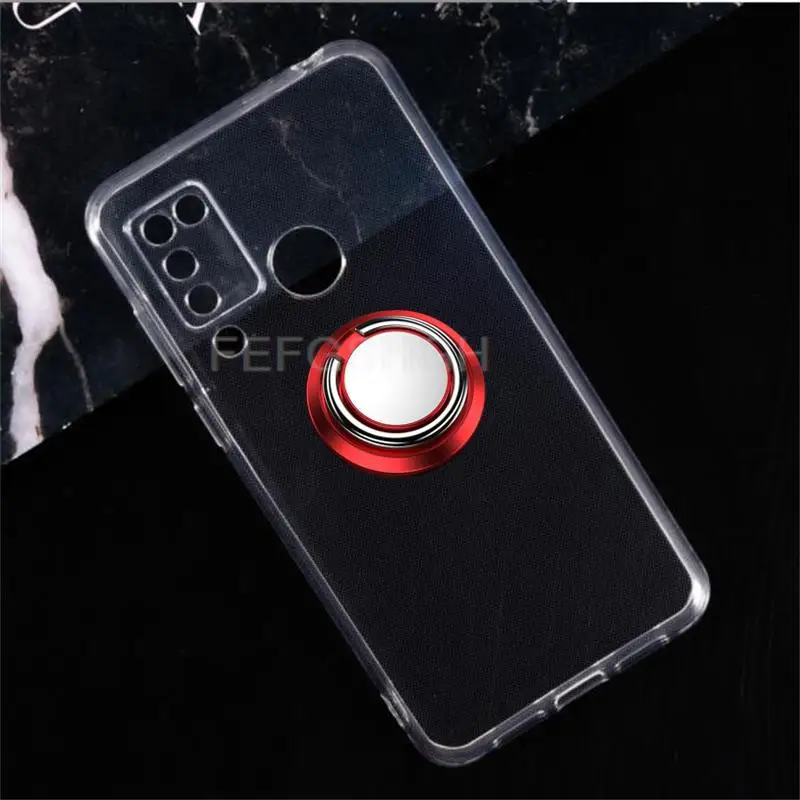 Fashion Full Cover For Doogee N20 Pro Metal Ring Holder Magnetic TPU Back Phone Case For DOOGEE N 20 Pro