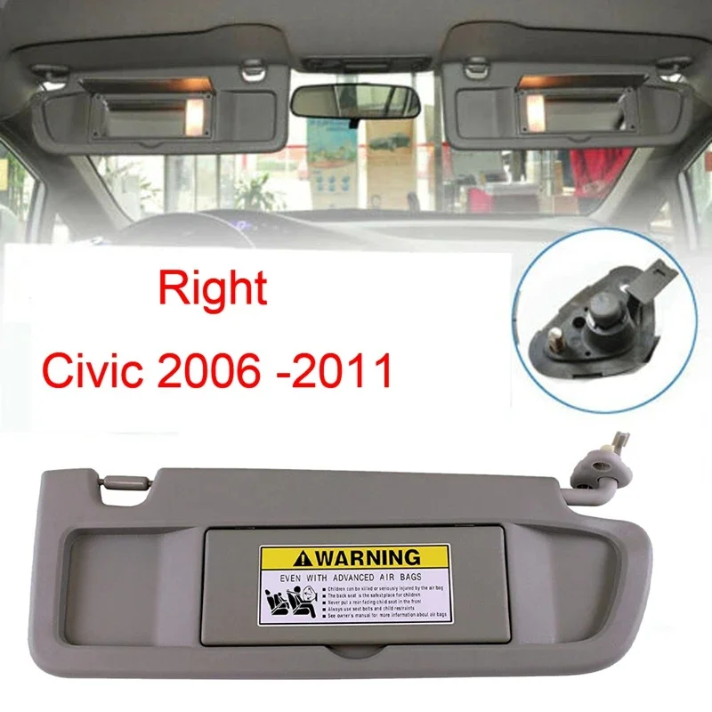 

Левый/правый пассажирский боковой солнцезащитный козырек для Honda Civic 2006 2007 2008 2009 2010 2011 серый 83280-SNA-A01ZC 83230-SNA-A01ZE