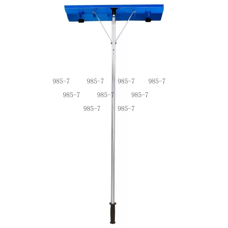 Super Long Handle Roof Snow Rake, Wheeled Push Type Snow Scraper Equipped with Two Wheels