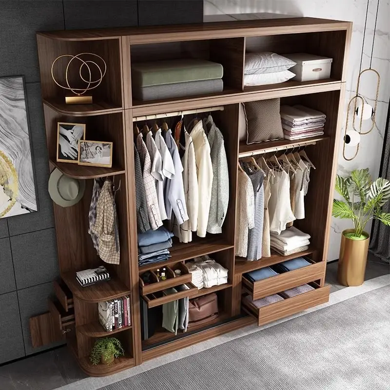 Armadio con ante scorrevoli nordico camera da letto per la casa piccolo appartamento semplice e moderno combinazione di stoccaggio con ante scorrevoli set completo