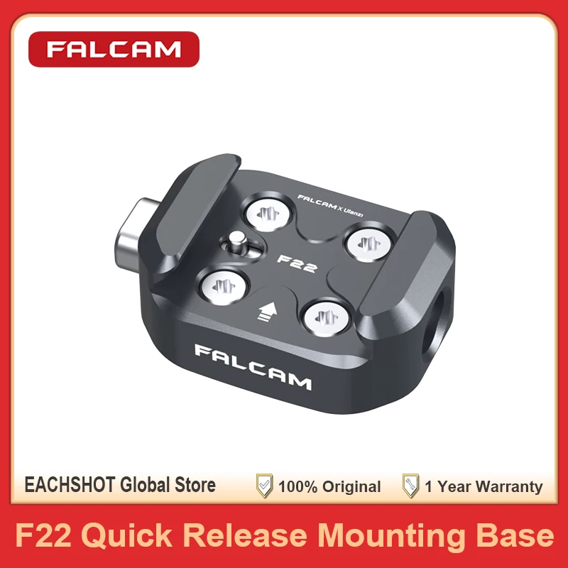 

FALCAM F22 Quick Release Mounting Base with 1/4 Threaded Hole Double-sided Arri Locating Hole for Tripod (Base Only) F22A4403B
