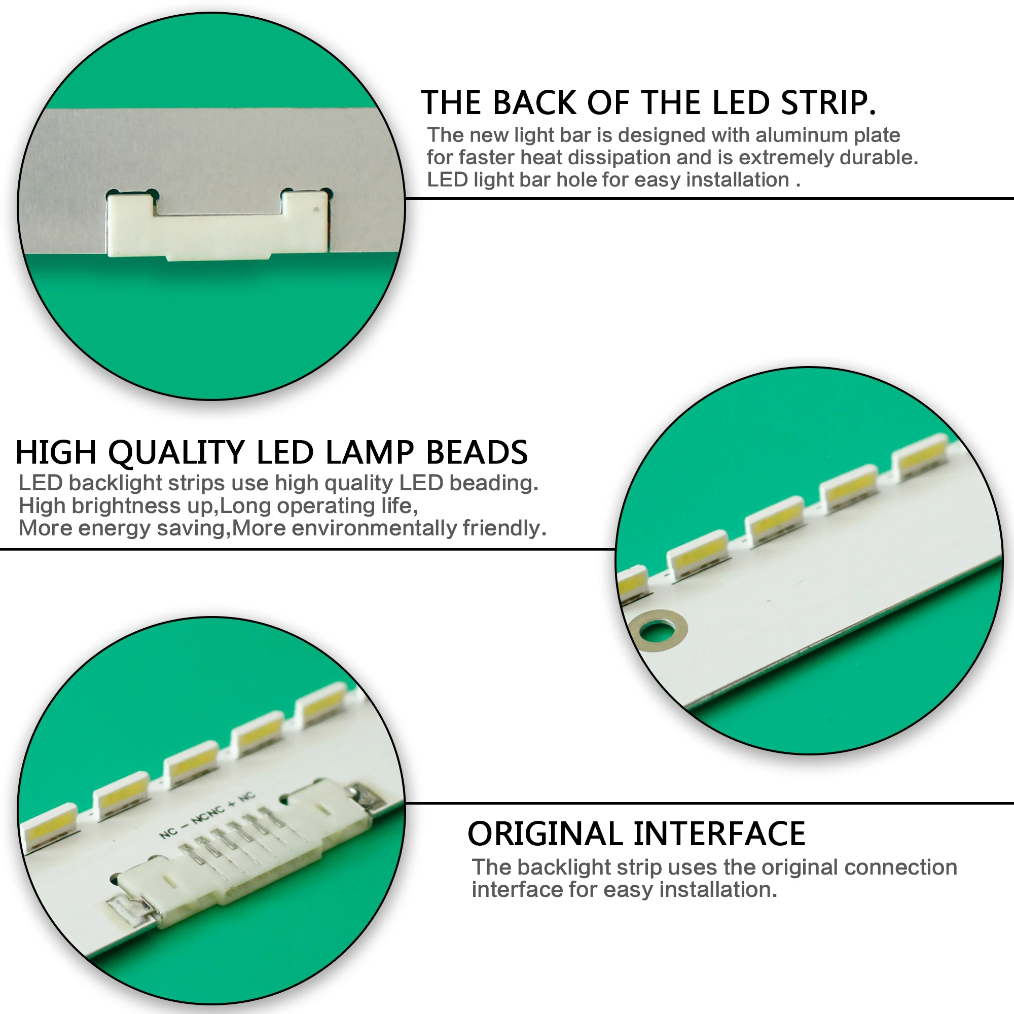 LED backlight strip for Samsung UE43M5515 UE43M5520 UE43M5522 UE43M5525 UE43M5550 UE43M5570 UE43M5572 V6EY_430SMO_56LED_R4