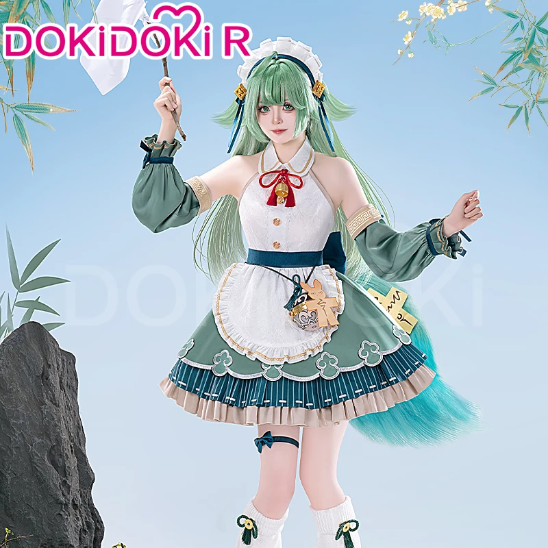 Huohuo Cosplay Costume Game Honkai: Star Rail DokiDoki-R Honkai Women Cute Maid Costume Huo Huo Cosplay Tail Christmas