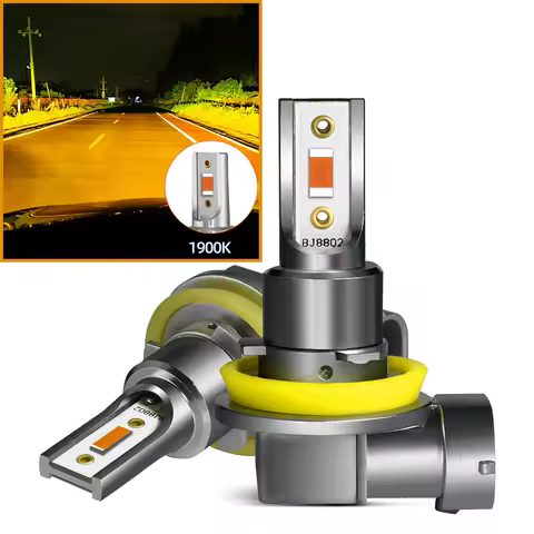 Plug &amp; Play H11 H8 H9 H16 1900K 3200K 6000K 8000K Amber Golden Yellow White Blue 9005 9006 H10 LED for Car Front Fog Lights Bulb