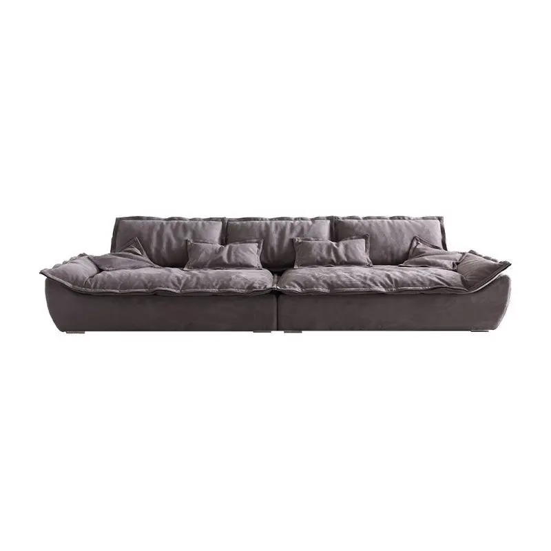 

Living room sitting deep four-person down matte lazy straight sofa