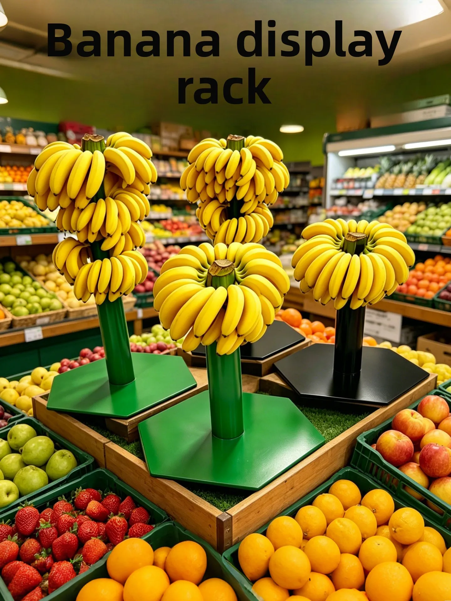 Tabletop Banana Display Stand, Thickened Fruit Holder Rack For Shop Retail Banana Showcase Storage And Display