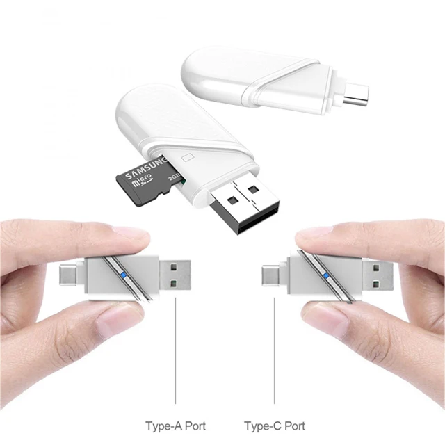 Y-9323 Type-C and USB-A OTG SD Card Reader High Performance Portable Card Readers
