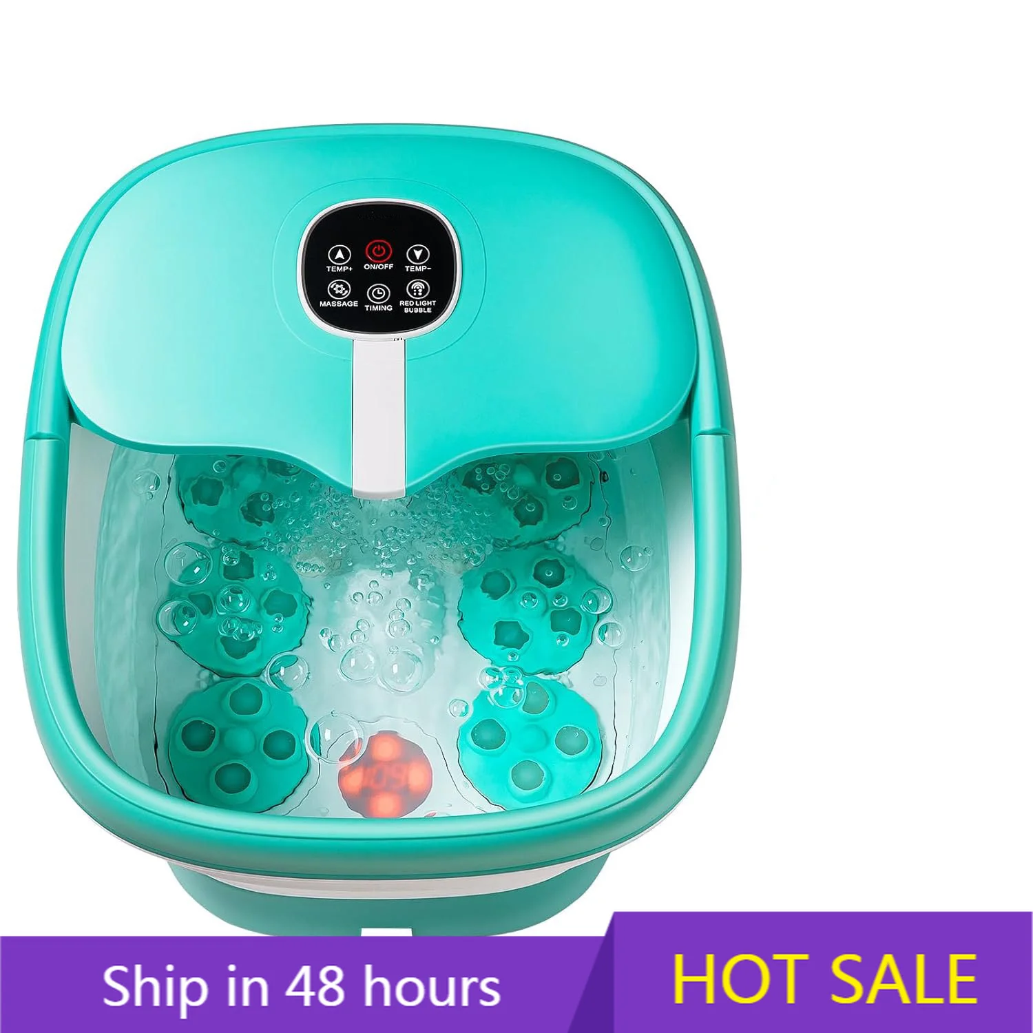 

YTYIN Foldable Foot Massager Tub Heating Acupressure Portable Foot Spa Bath For Soothe And Relax Tired Feet