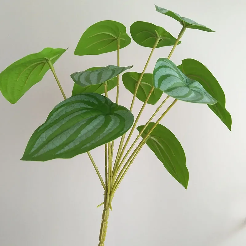 32 "große Gefälschte Pflanzen Tropical Monstera Künstliche Palme Kunststoff Blatt Wasser Anlage für Büro Schreibtisch Home Garten Grün decor – Detail 30