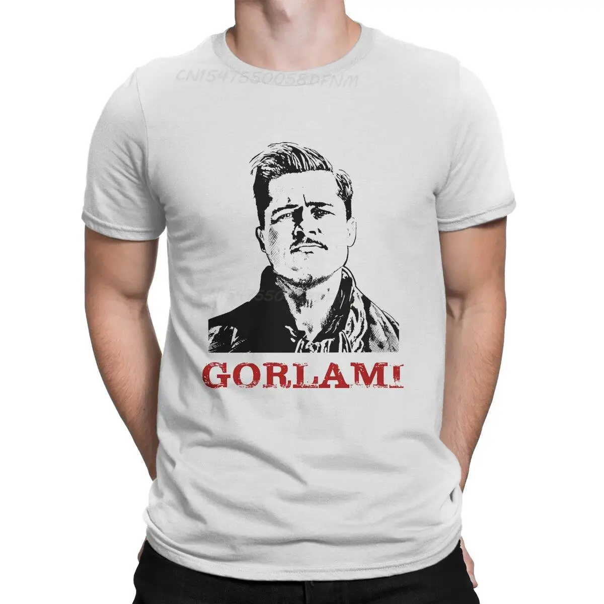 Gorlami Cool Men T-shirts Inglourious Basterds Aldo Raine Vintage Tees Men T Shirts Summer Tops T-Shirts Oversized Men Clothing