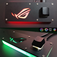 Computer external switch RGB light pattern external button Desktop host power on key Atmosphere light