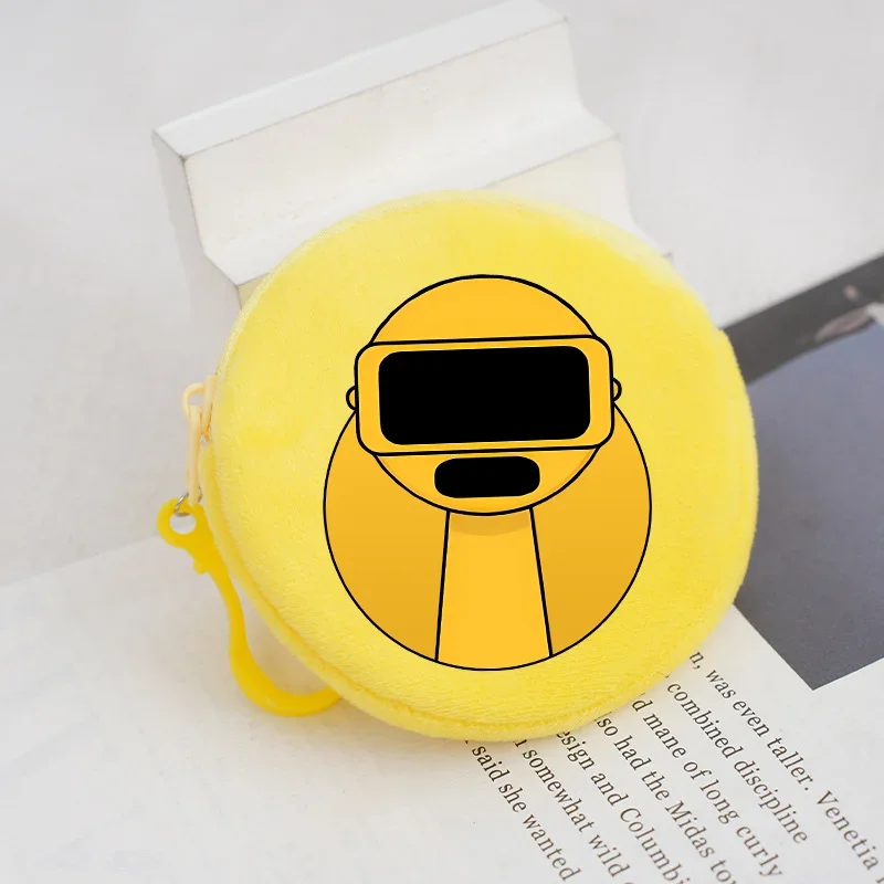 Sprunki Plush Coin Purse Incredibox Round Mini Wallet Anime Zipper Purse Cute Girls Boys Money Bags Kids Birthday Party Gift