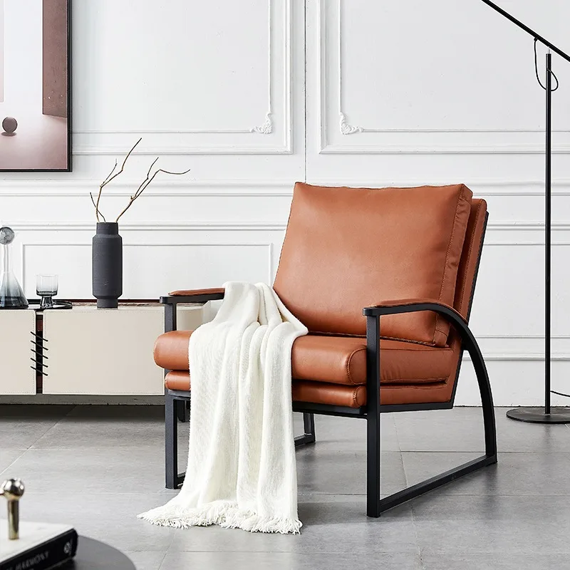 

Designer Italian Minimalist Light Luxury Living Room Single Sofa Lounge Chair Tiger Chair Seduta Accent Chair