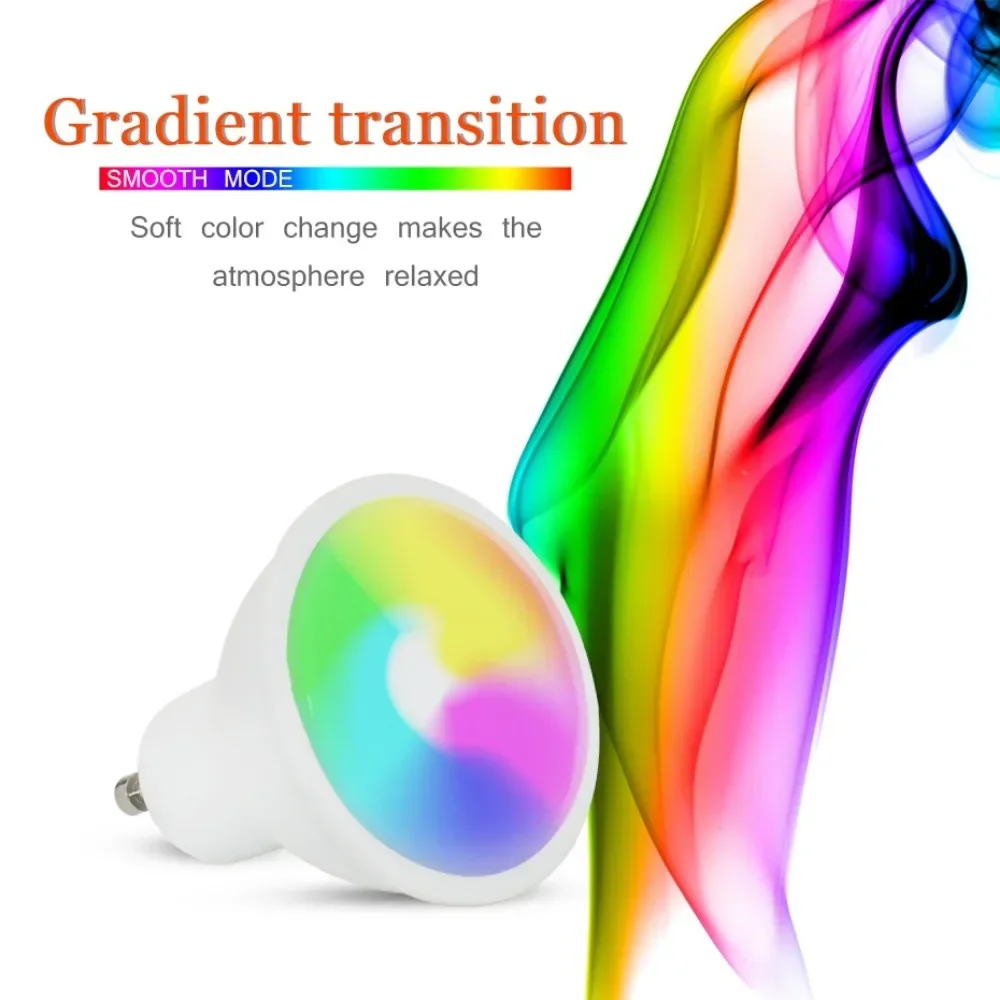 2 قطعة GU10 Led الأضواء RGB 8 واط الأبيض الدافئة الأبيض 16 ألوان مع جهاز التحكم عن بعد للمنزل عطلة الديكور الداخلي