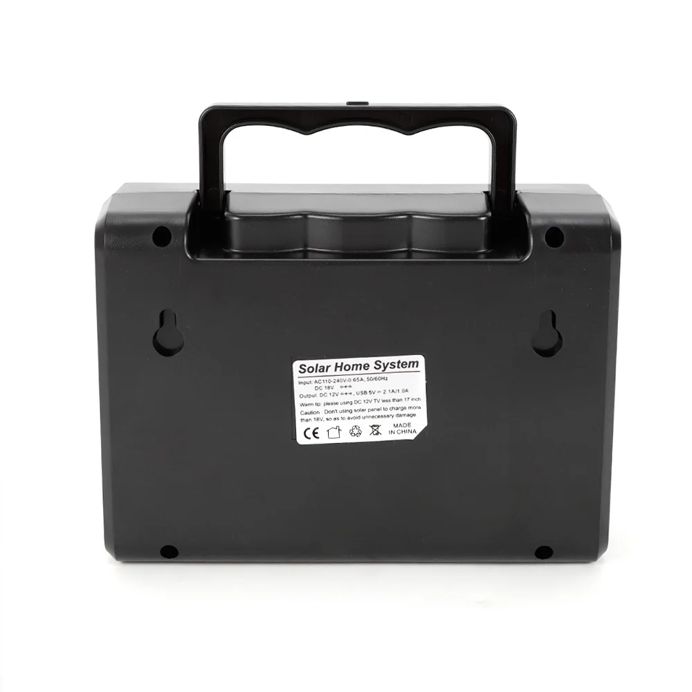 12V 4A Solar Power Generator with 18V 12W Solar Panel, USB Output, 4 LED Bulbs, Charging Time 16 Hours, Ideal for Appliances