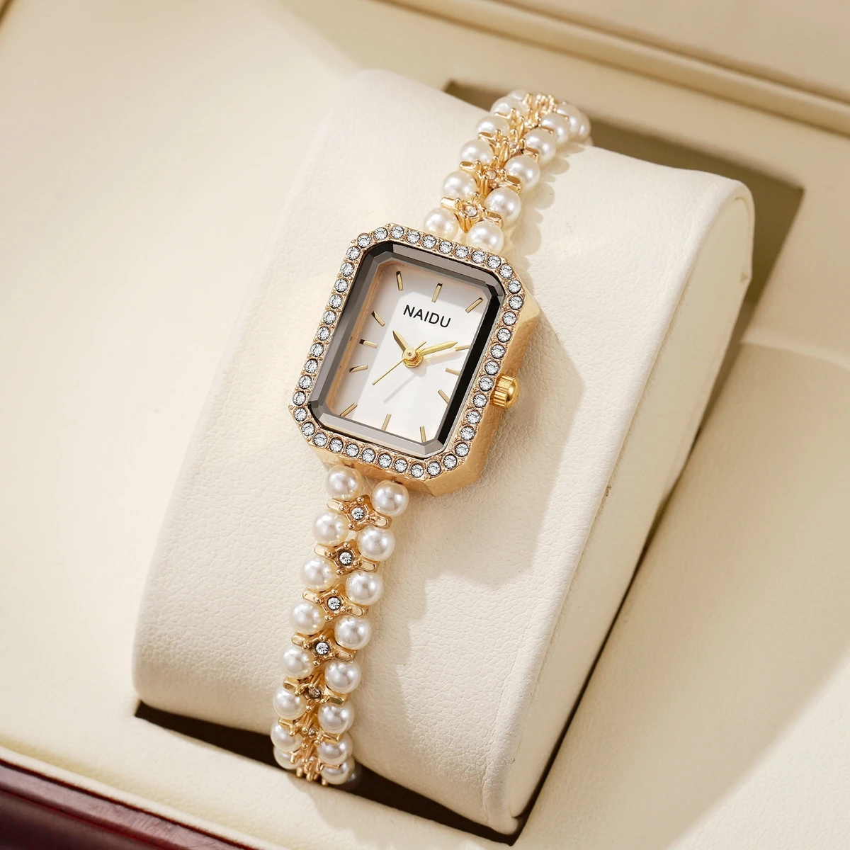 

Элегантные женские кварцевые часы со стразами, трендовые классические повседневные деловые наручные часы с маленьким прямоугольным циферблатом, женские подарки