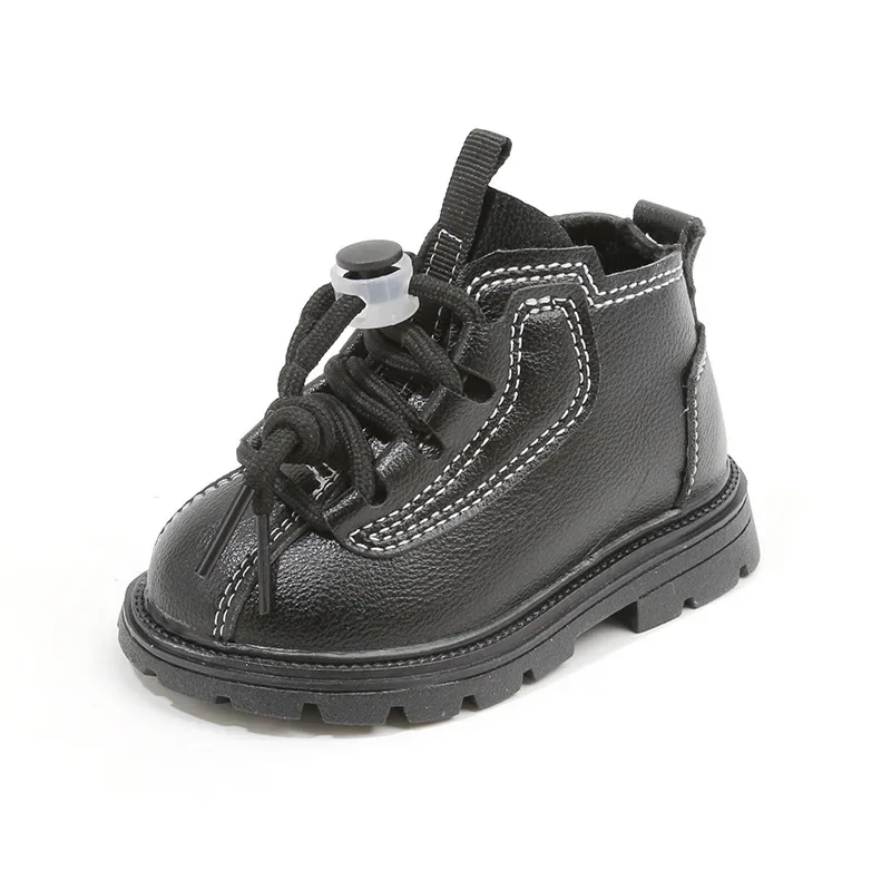 Neue Kinder Lederstiefel Jungen Schuhe Kinder Mode Stiefel Baby Knöchel Schneeschuhe Sport Turnschuhe Winters chuh für Mädchen Kinder