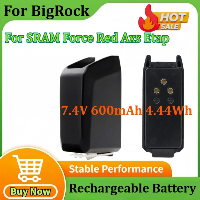 

New Rechargeable Batteries 7.4V 600mAh 4.44Wh for BigRock for SRAM Force Red Axs Etap Replacement Battery