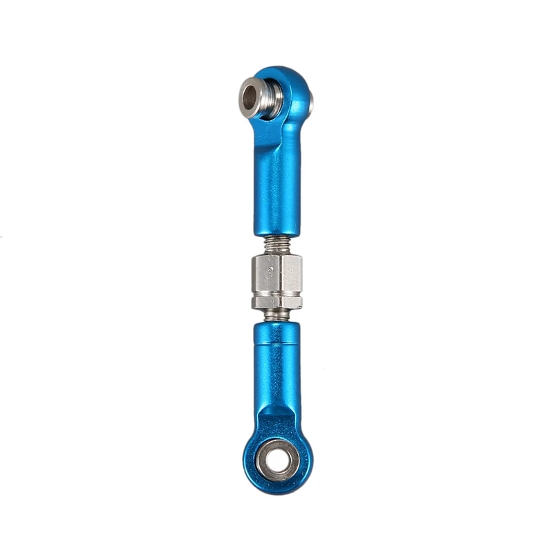 18Pcs Adjustable Metal Linkage Pull Rod Front /Rear Servo Link For Wltoys A949 A959 A969 A979 K929 RC Car ,Blue