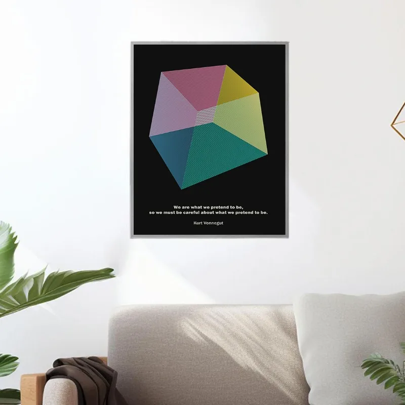 Stoic Philosophy Canvas Wall Art Minimalist Geometric Inspirational Quote Poster Abstract Colorful Stoicism Poetry Decor Gift