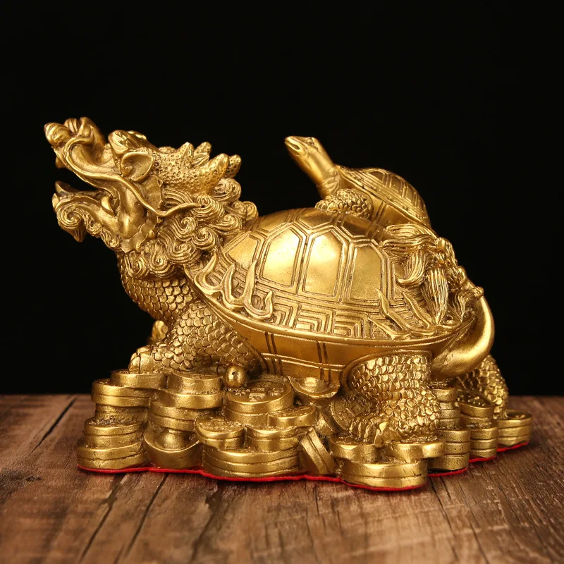 Copper Dragon Turtle Brass Money Bagua Dragon Head Turtle Mother Son Dragon Turtle