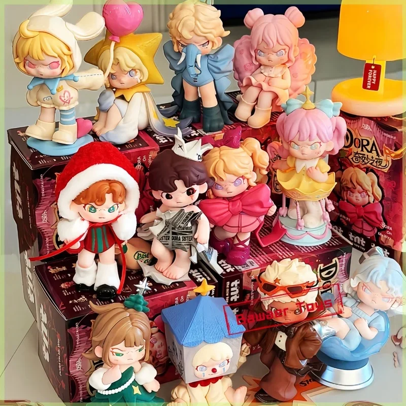 

TNT Dora Wonderful Night Series Blind Box Action Figure Collect Anime Peripheral Desktop Ornament Toys Birthday Gift For Kids