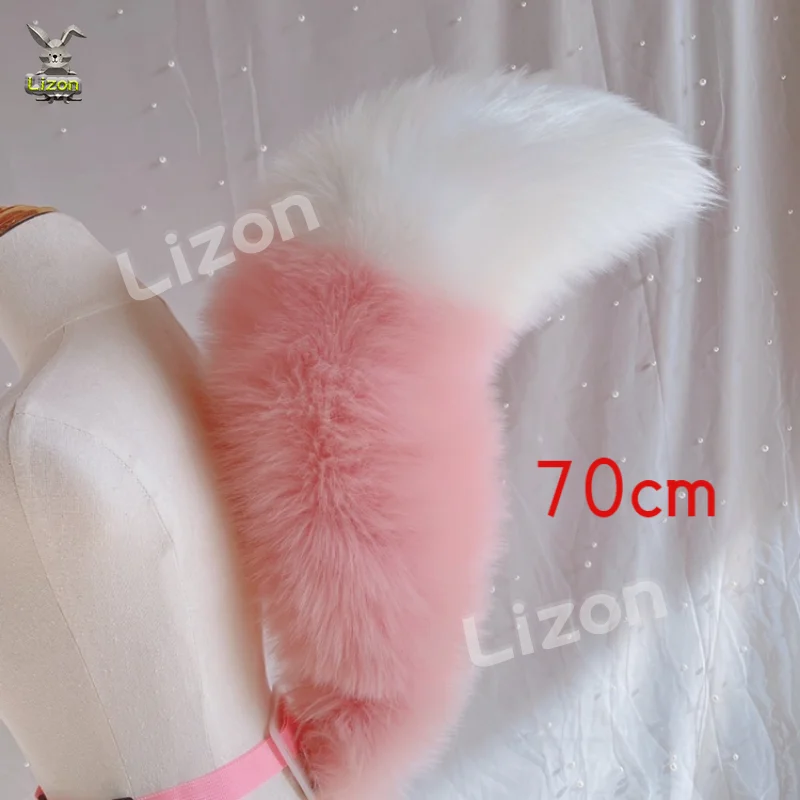 Electric Tail Lina Cosplay Tail Ears Hairhoop Bell Pink Fox Tails Wolf Adult Children Cosply Tails Costume Prop Accessories