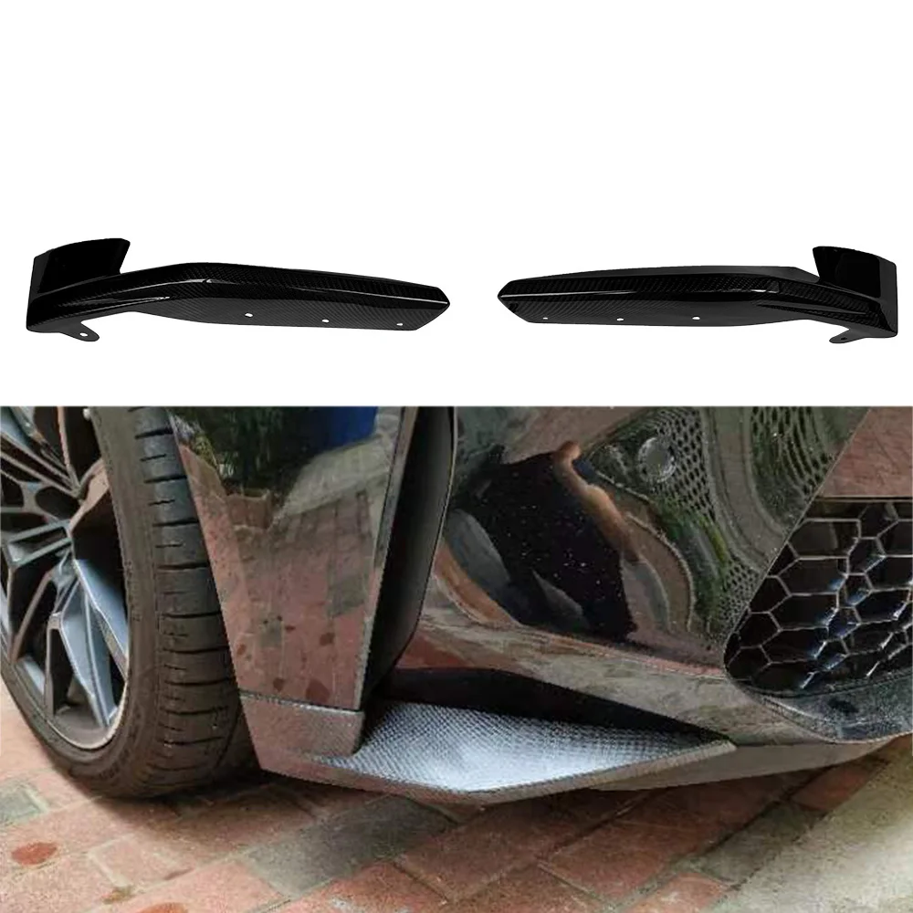 M4 Real Carbon Car Front Bumper Lip Splitter Side Splitter For BMW G82 M4 2021UP