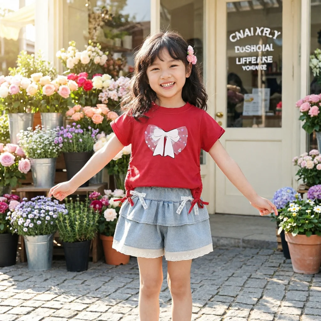 

Summer Toddler Baby Girls Cotton Leisure Lace Patchwork Bow Shirt Top+Jeans Shorts Set Kids 2PCS Tracksuit Children Outfit 1-6Yr