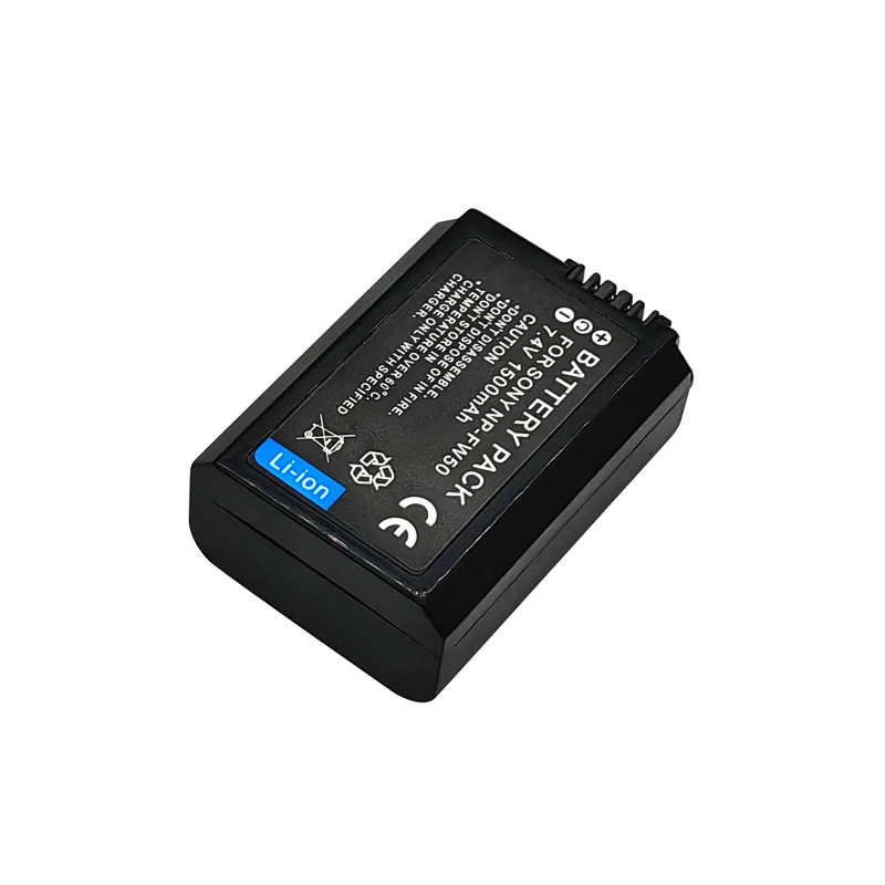 NP-FW50 Battery 3.7V 1500mAh Rechargeable Batteries for Sony Alpha A6500 A6300 A6000 A5000 NEX-3 A7R NEX-7 NEX-5R NPFW50 Camera