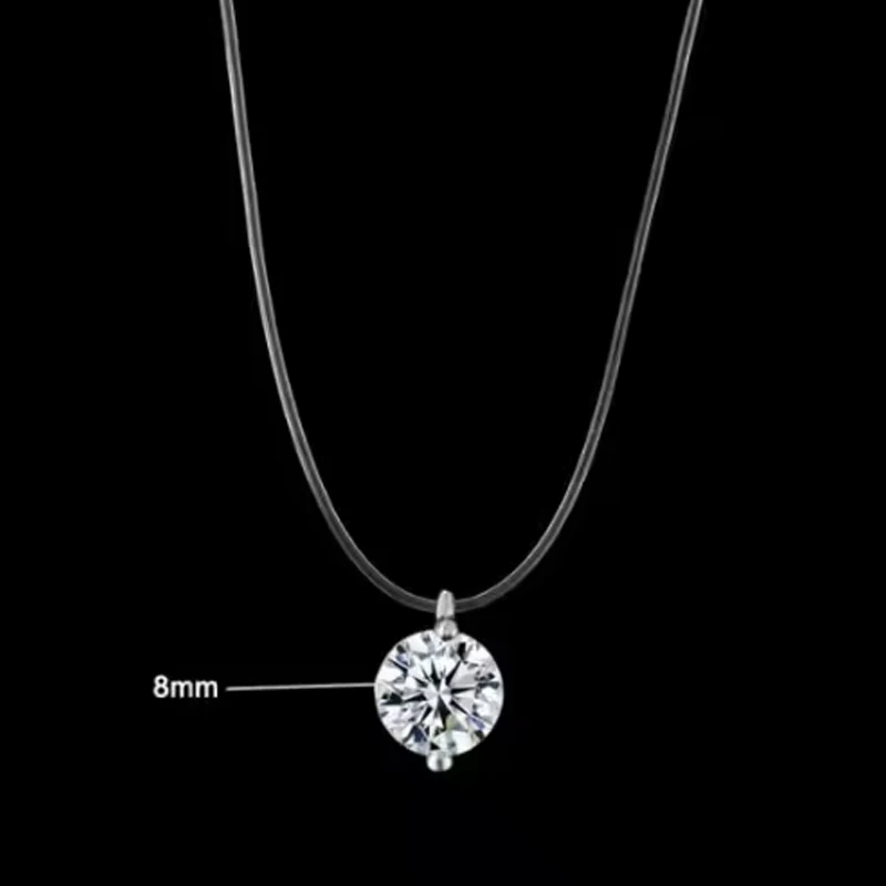 

1CT 2CT D цвет муассанит ожерелье для женщин сверкающий серебряный кулон 925 пробы цепочка для лески ювелирные изделия ожерелье-слез русалки