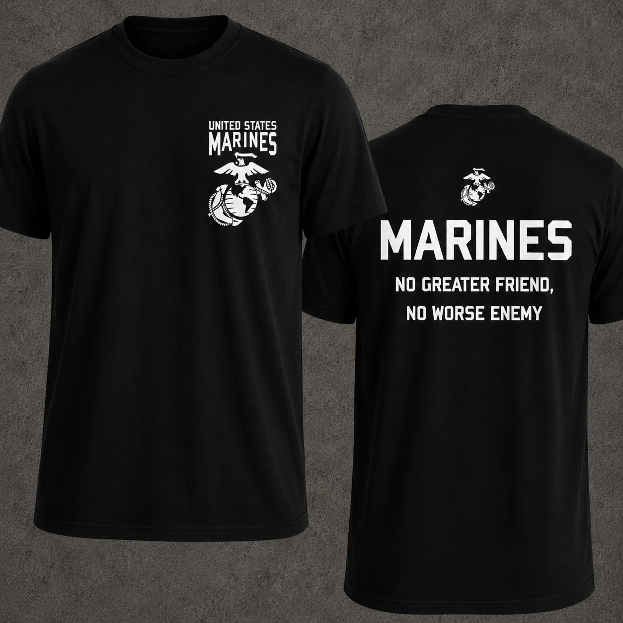 2026 Summer New Us Army Marines Corp Usmc Quote No Greater Friend No Worse Enemy Men's Clothing Women's Fashion Stylish T Shirts