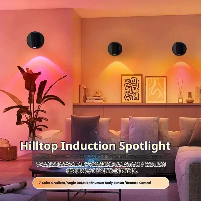 LED light magnetic USB Rechargeable Wall Light Spotlight Motion Sensor Led Reading Light With Touch Switch Dimmable Bedside Lamp