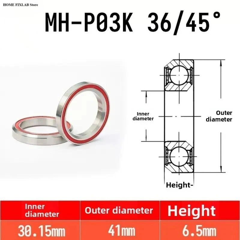 Hybrid Ceramic Bearings 6802 6806 6902 6805 MH-P16 52mm Bike Headset Angular Contact Bearing Bicycle Hub Bottom Bracket Repair