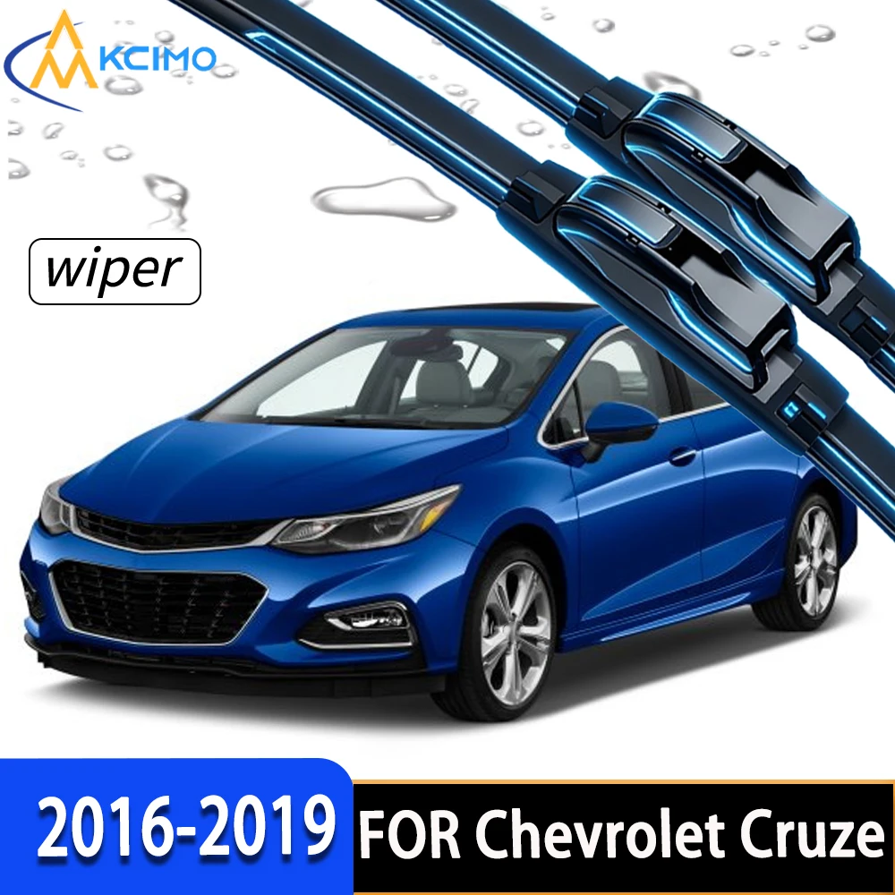 

High Performance Front Windshield Wipers with Durable High-Density Rubber, Perfect Fit for Chevrolet Cruze J400 2016-2019