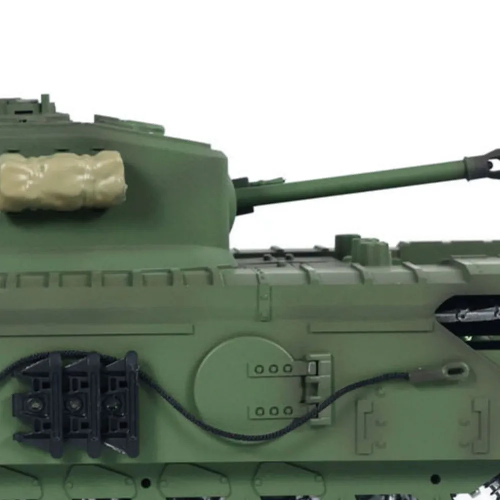 Tongde 1/16 Schaal RC Tank Model Churchill Mk.VII Elektrische Infanterie Battle Fighting Tanks Voertuigen met Licht Geluid Roken Speelgoed