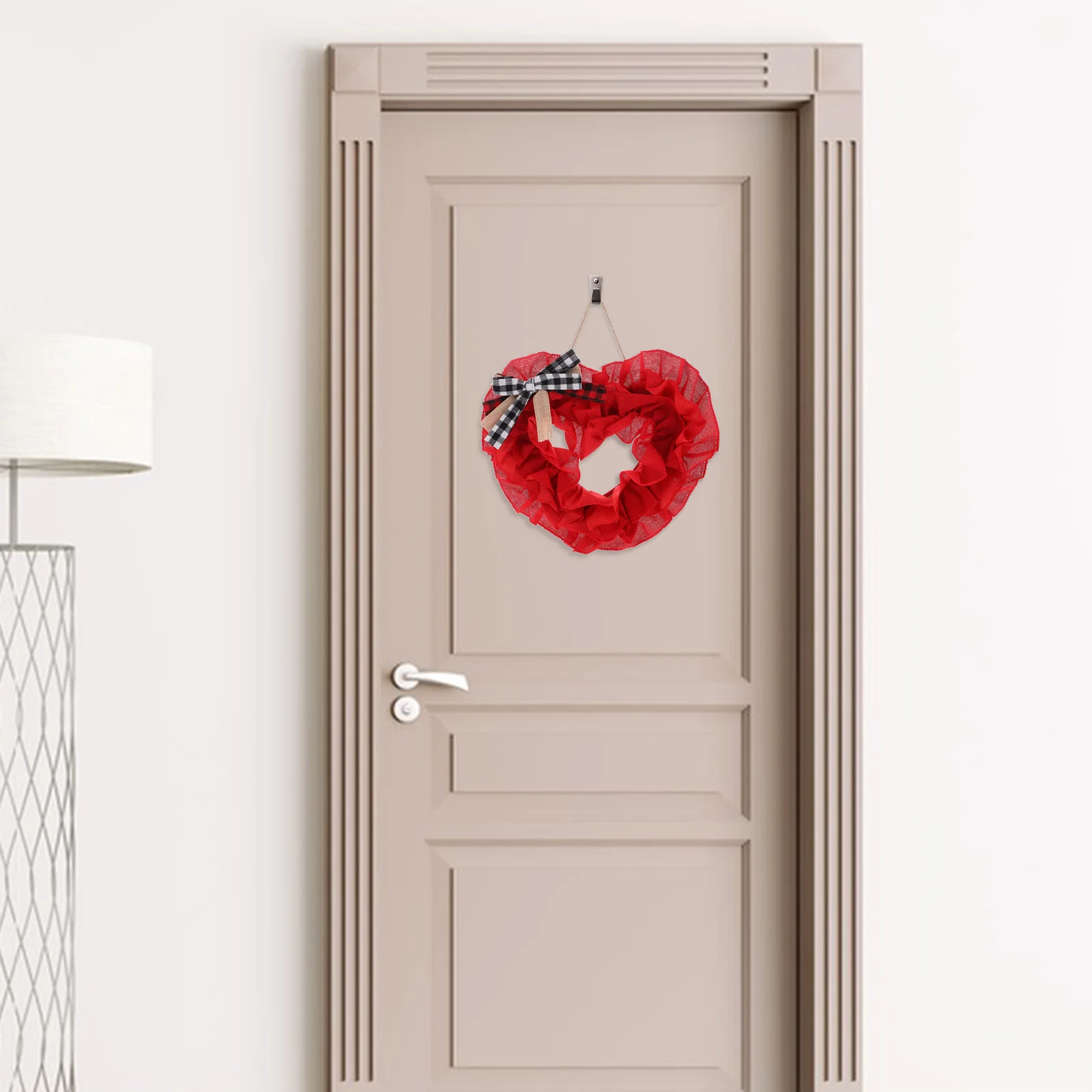 

Romantic Heart Shaped Wreath Hanging Ornament for Valentine Wedding Anniversary Decor Fine Workmanship Lightweight Safe Long