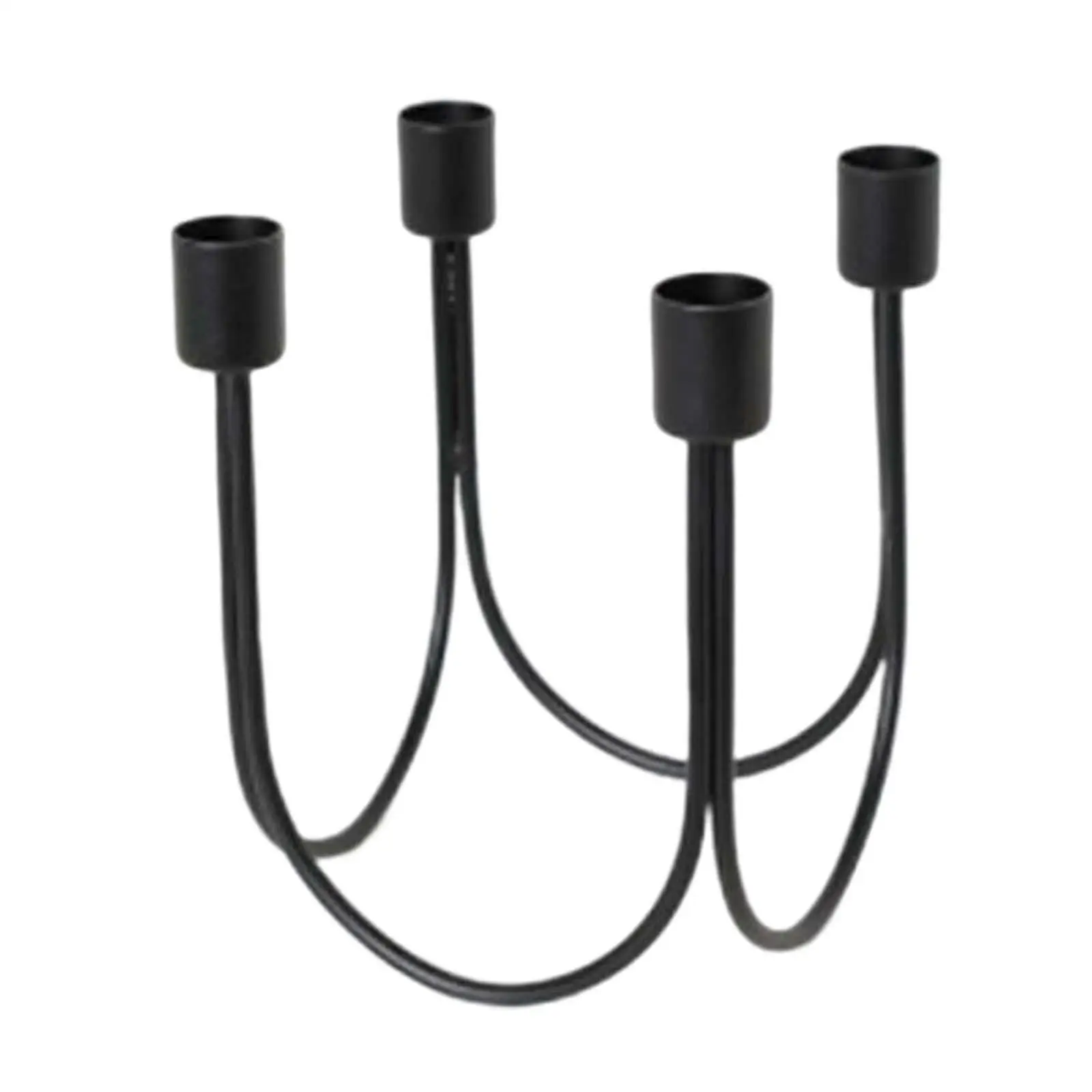 Modern Iron Candlestick Holder 4 Arm Candle Candelabra Table Centerpiece for Festivals Housewarming Room Decoration