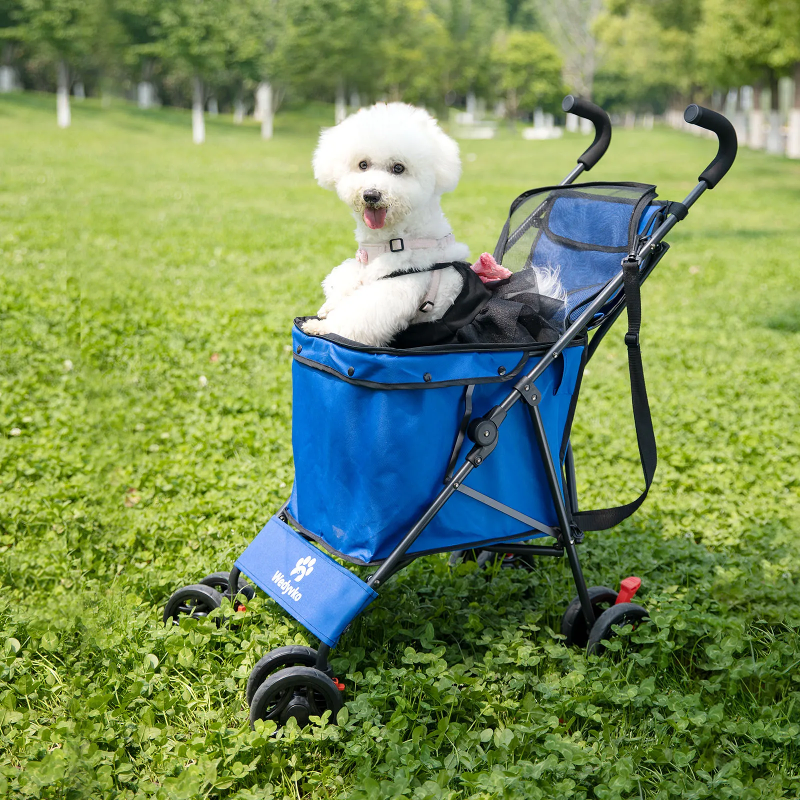 

Pet Strollers for Small Medium Dogs & Cats,4-Wheel Dog Stroller Folding Flexible Easy to Carry for Jogger Jogging Walking Travel