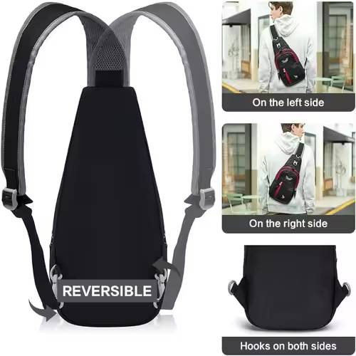 OIWAS Casual Crossbody Chest Bag Sling Shoulder Men's Bag One Strap Lightweight Male Bags Pouch DayPack for Men Travel Sport - Image 3