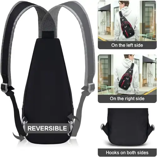 OIWAS Casual Crossbody Chest Bag Sling Shoulder Men's Bag One Strap Lightweight Male Bags Pouch DayPack for Men Travel Sport - Image 3