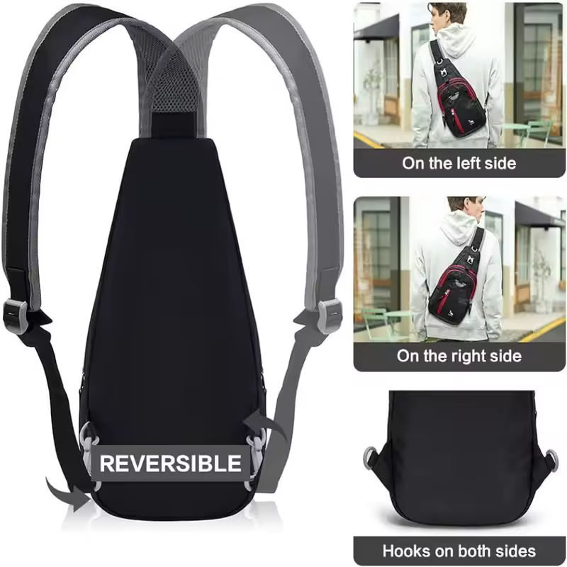 OIWAS Casual Crossbody Chest Bag Sling Shoulder Men's Bag One Strap Lightweight Male Bags Pouch DayPack for Men Travel Sport - Image 3