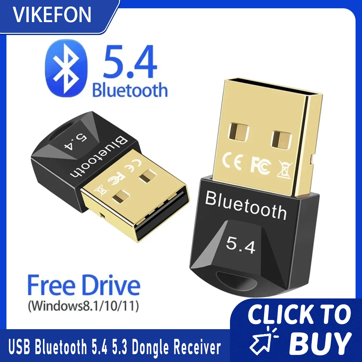 

Bluetooth-адаптер для ПК USB Bluetooth 5,4 5,3 ключ-приемник для динамика, мыши, клавиатуры, музыкального аудиопередатчика