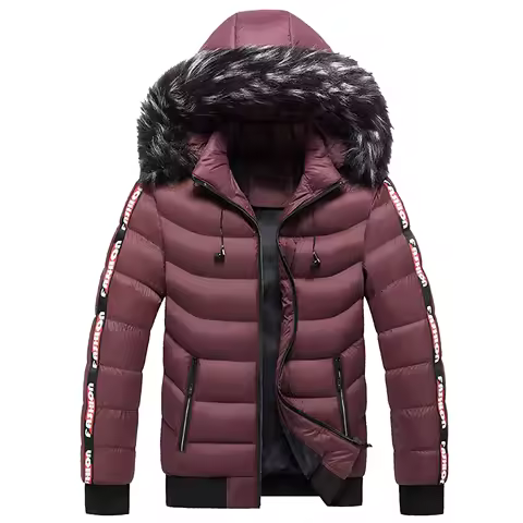 Chaqueta con capucha cálida de invierno para hombre, abrigo acolchado de algodón a prueba de frío, chaqueta suave a prueba de viento, chaqueta de béisbol para hombre, chaqueta de invierno para hombre