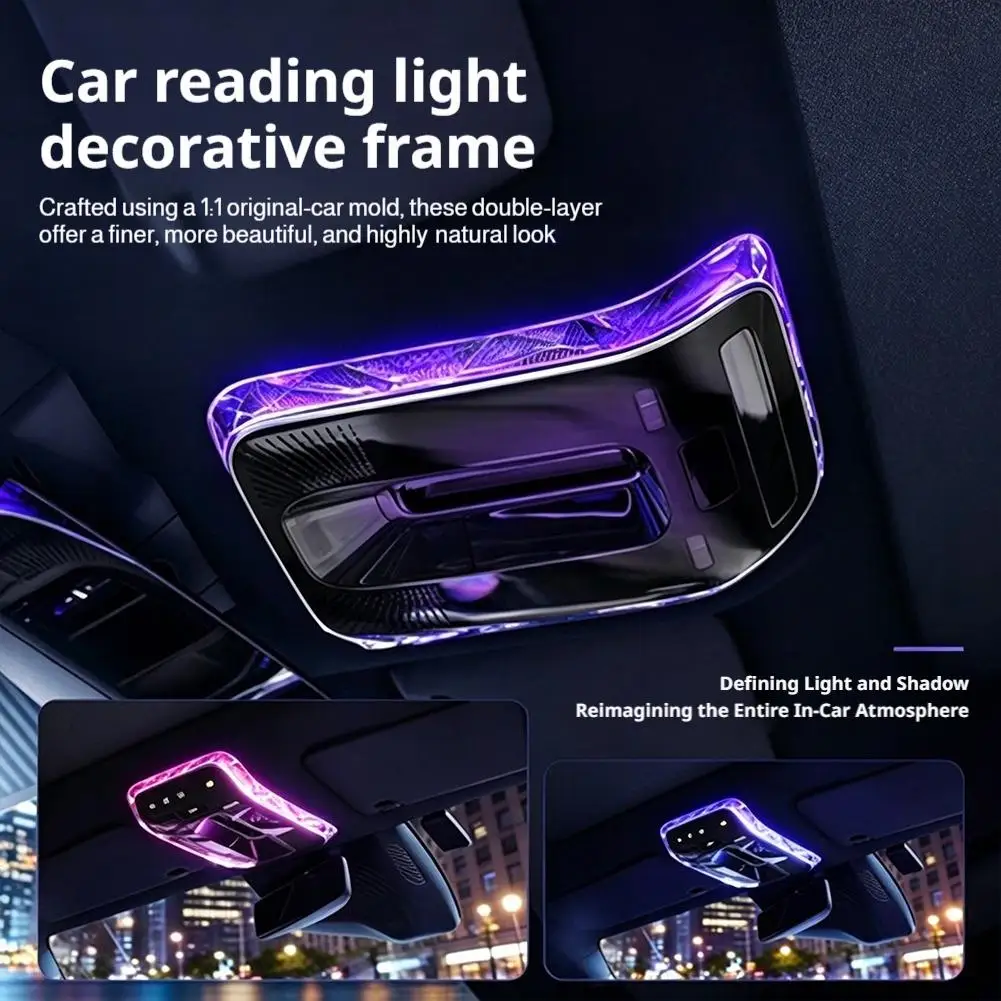 Car Crystal Reading Light Frames Decorative Stickers Interior Modification Accessorie
