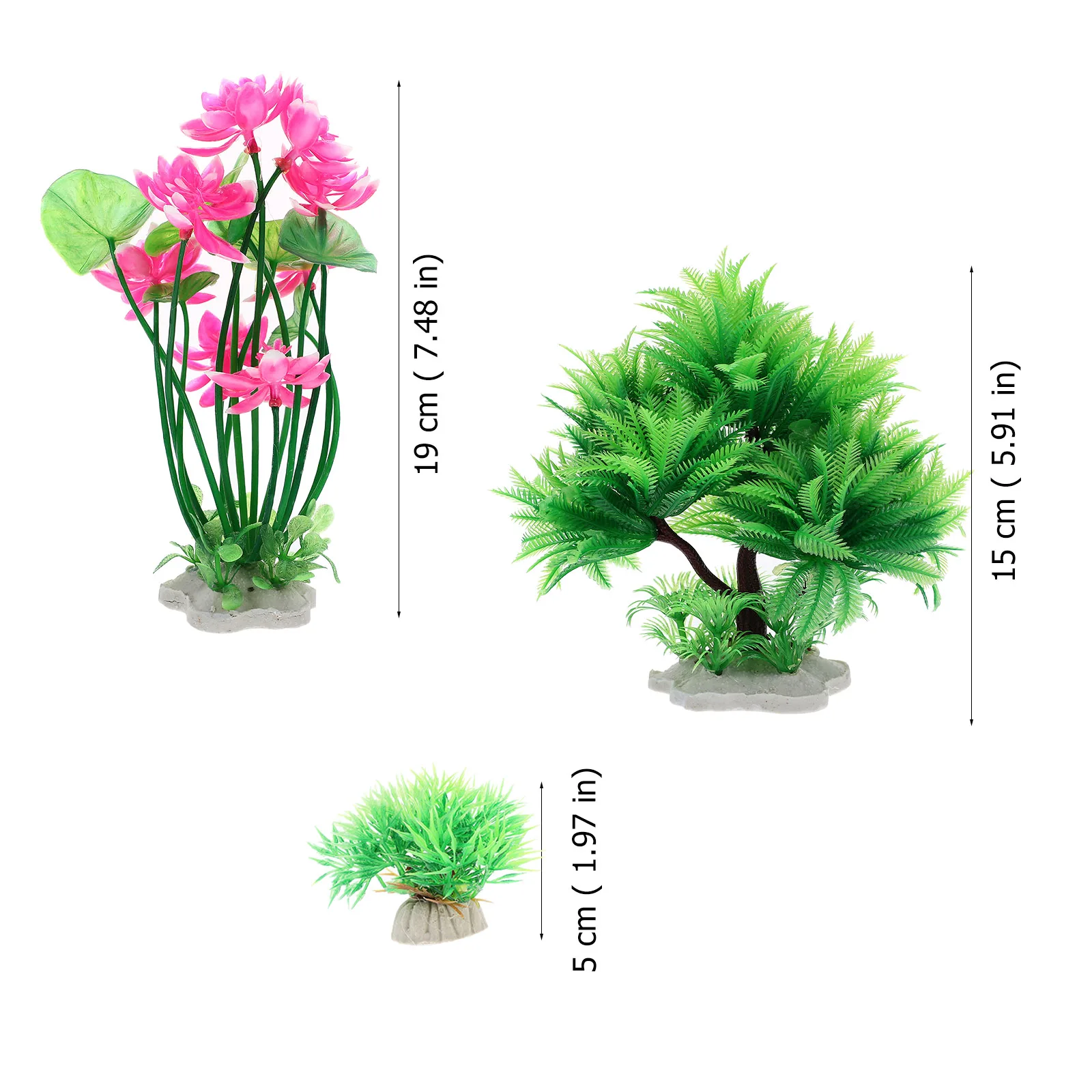 

8 Pcs Aquarium Plant Decors Aquatic Decoration Decorate Decorations Small Ornament