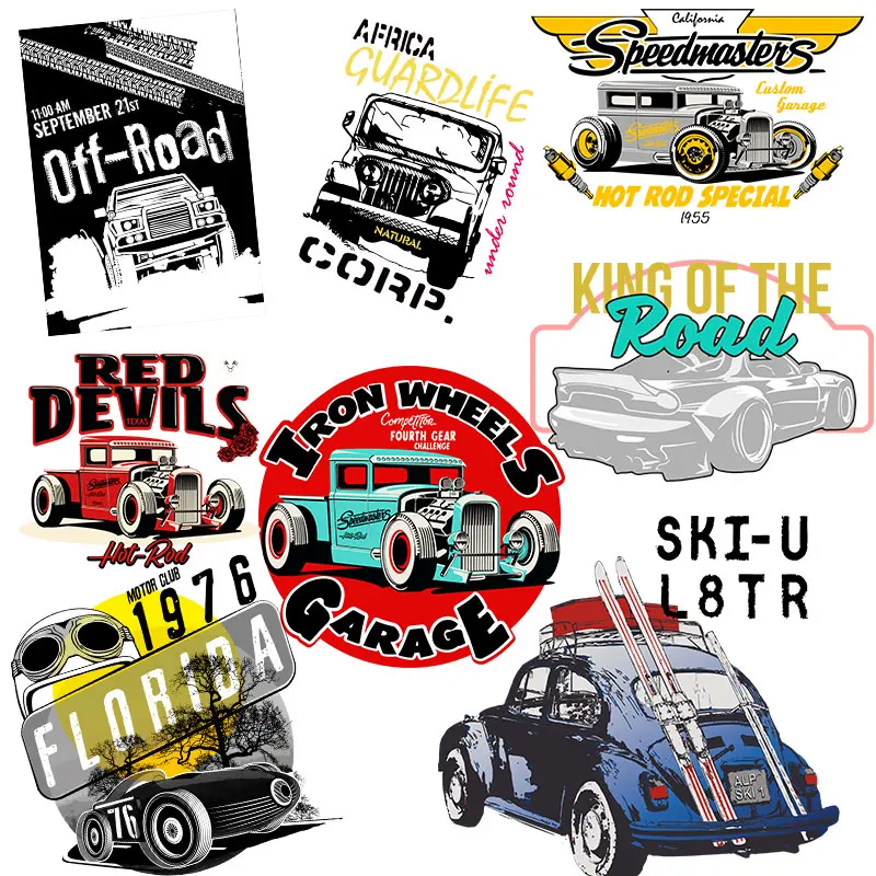 

Car Stickers on fabric Patches for Kids Clothing Jacket Ironing stickers Thermal Transfers Decals Patch Adhesive patches