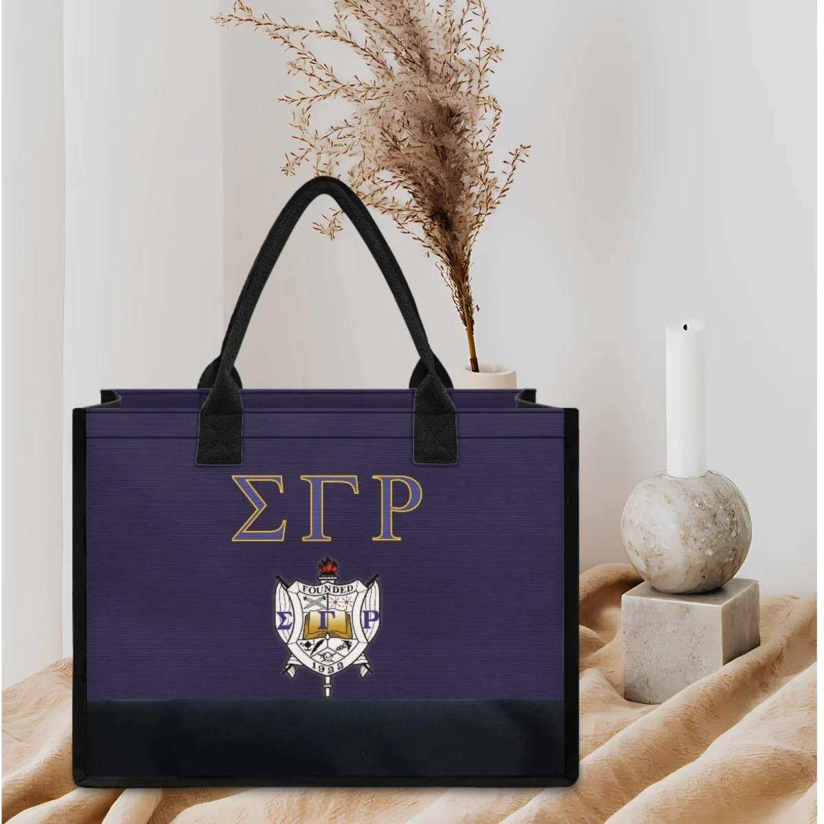 Sorority Gifts Sigma Gamma Rho Designer Casual Top Handle Totes Vintage Casual Women Portable Shoulder Bag Female Bolso Playa